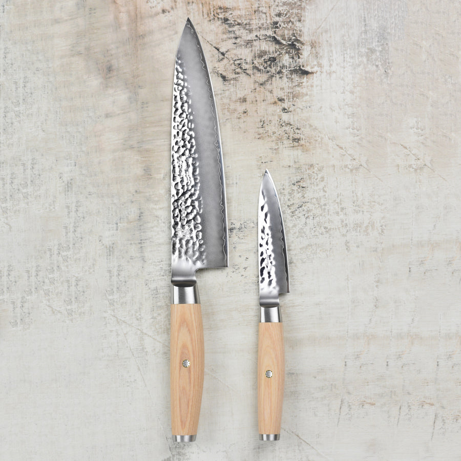 Yaxell Ketu SG2 Knife Set - 2 Piece, Blonde Handle – Cutlery and More