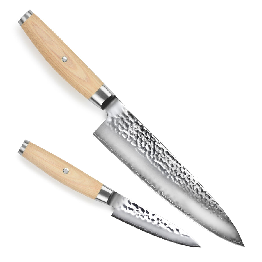Yaxell Ketu SG2 Knife Set - 2 Piece, Blonde Handle – Cutlery and More