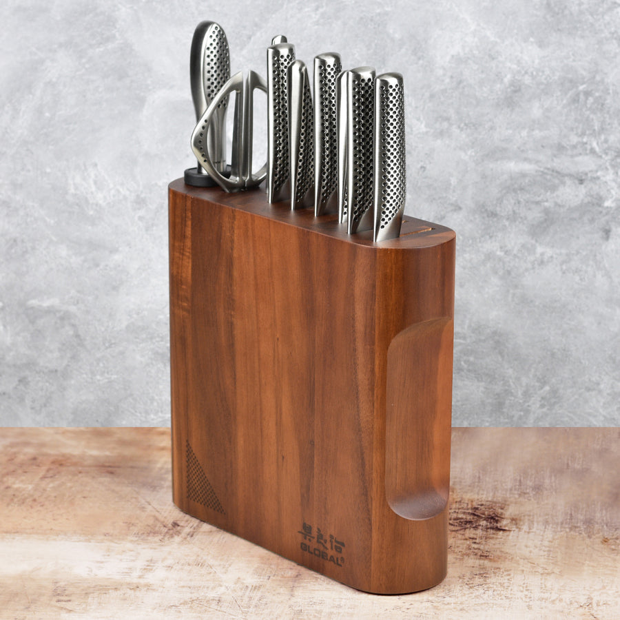 Global 10 Piece Kanpeki Knife Block Set, Acacia