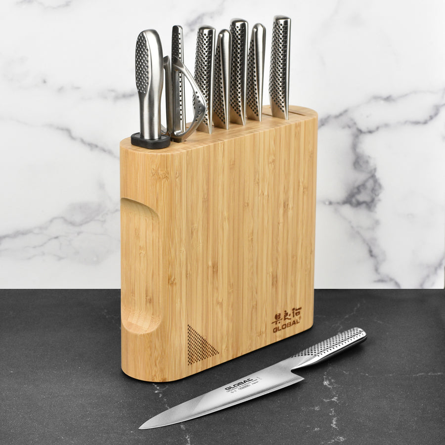 Global 10 Piece Kanpeki Knife Block Set, Bamboo