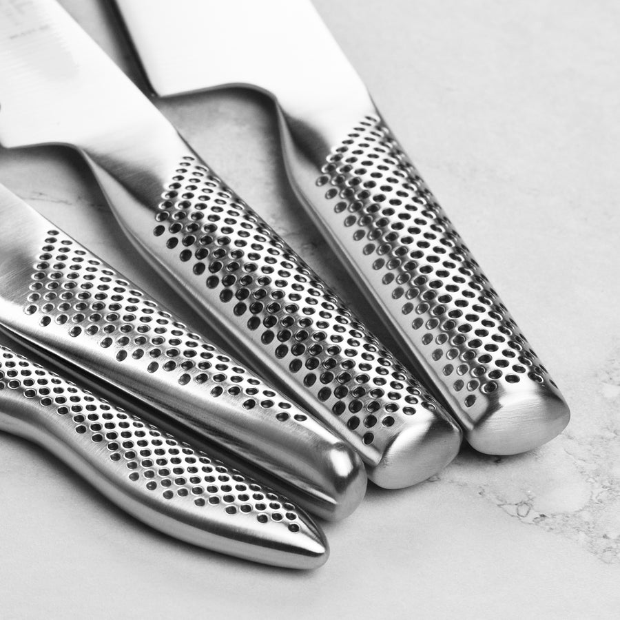 Global Toshi 5 Piece Knife Block Set, Acacia