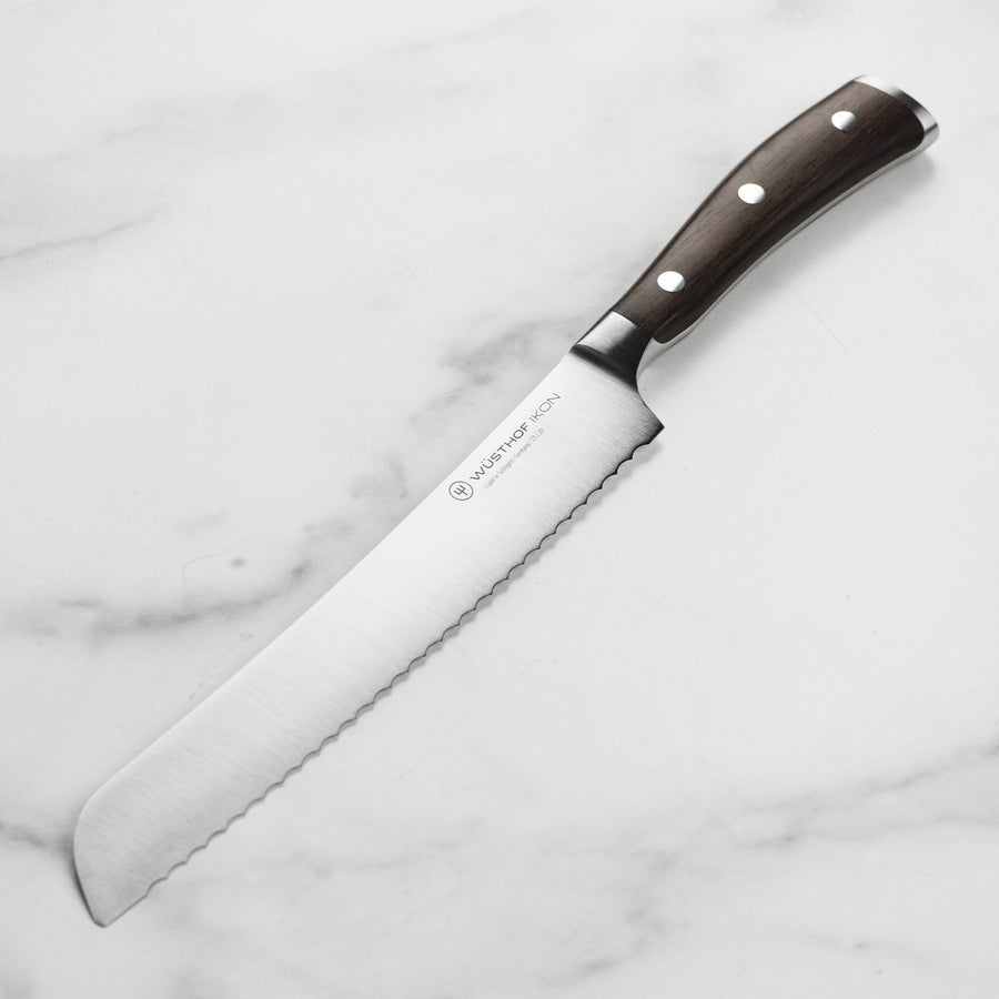 Wusthof Ikon Blackwood 8" Bread Knife