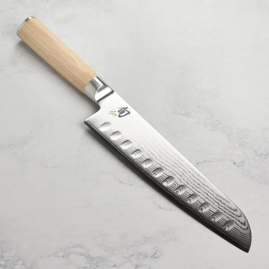 Shun Classic Blonde 8.5" Hollow Edge Santoku Knife