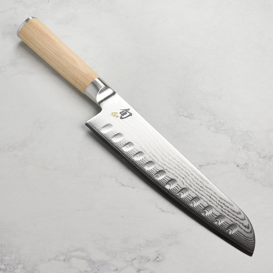 Shun Classic Blonde 8.5" Hollow Edge Santoku Knife