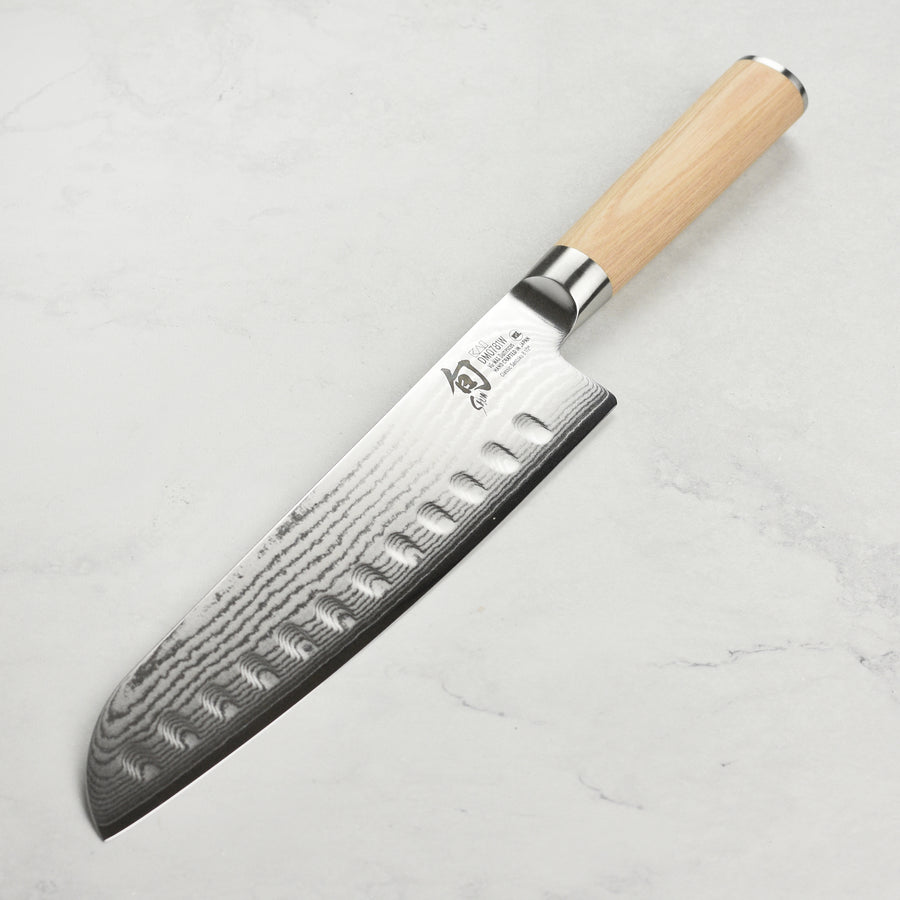 Shun Classic Blonde 8.5" Hollow Edge Santoku Knife