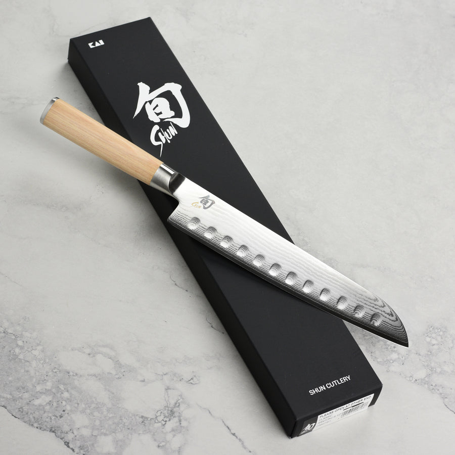 Shun Classic Blonde 8.5" Hollow Edge Santoku Knife
