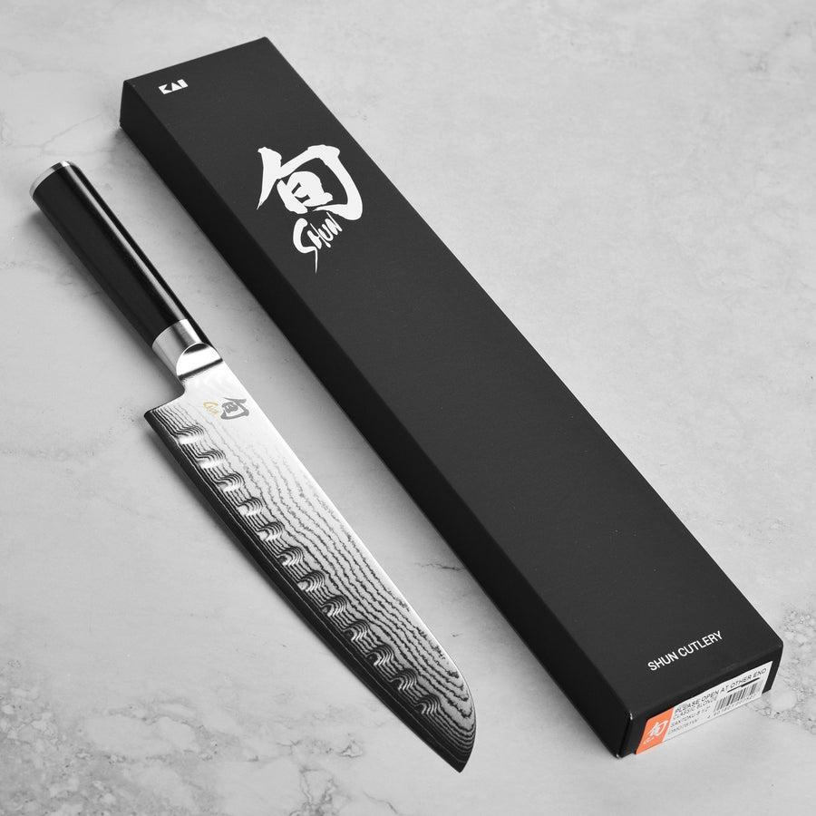 Shun Classic 8.5" Hollow Edge Santoku Knife