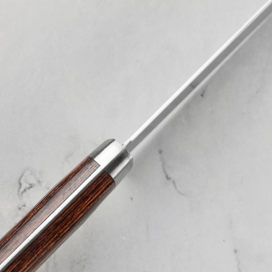 Masutani VG10 Hammered Damascus 6.7" Nakiri, Brown Handle