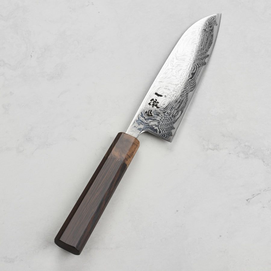 Ittetsu AUS10 Spiral Damascus 6.5" Santoku