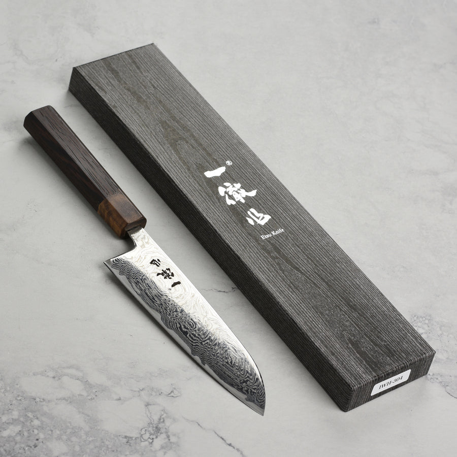 Ittetsu AUS10 Spiral Damascus 6.5" Santoku