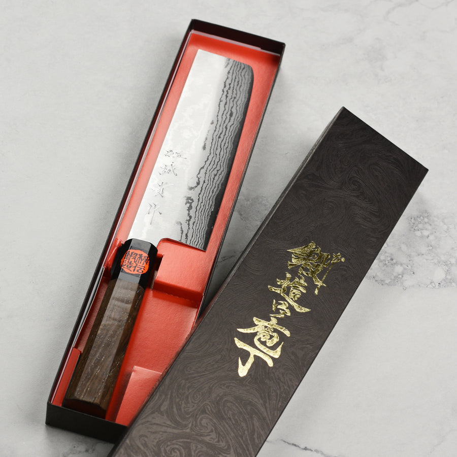 Shigeki Tanaka VG10 Damascus 6.5" Nakiri
