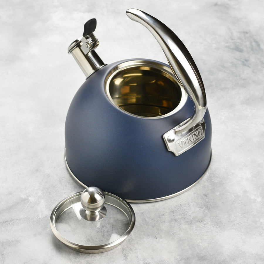 Viking 2.6-quart Slate Blue Stainless Steel Tea Kettle