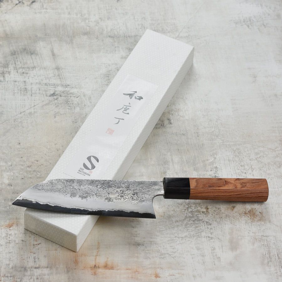 Matsubara Aogami #2 Nashiji Stainless Clad 6.5" Santoku