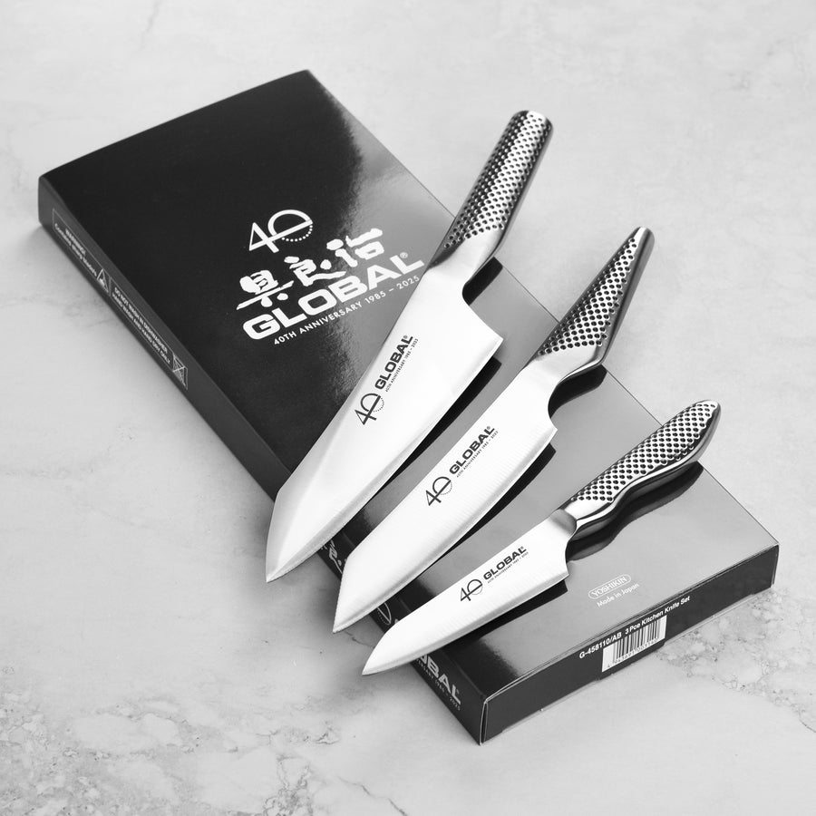 Global 40th Anniversary 3 Piece Knife Set