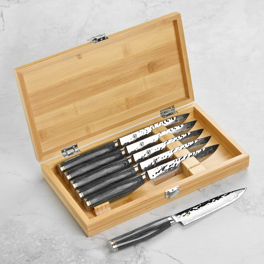 Shun Premier Grey 6 Piece Steak Knife Set with Case