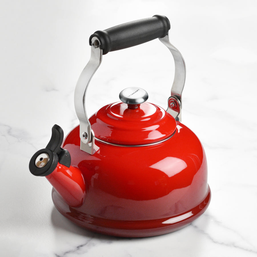 Le Creuset Classic Whistling Kettle, Cerise (Red) for Sale in
