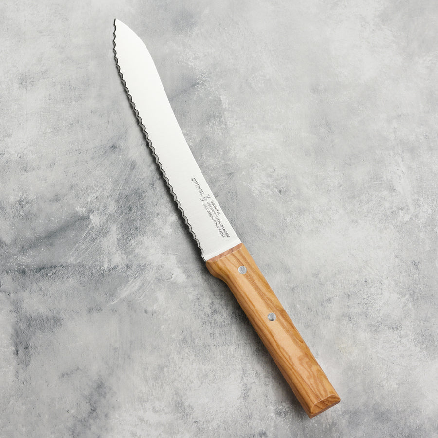 Opinel Parallele Olivewood 8.25" Bread Knife