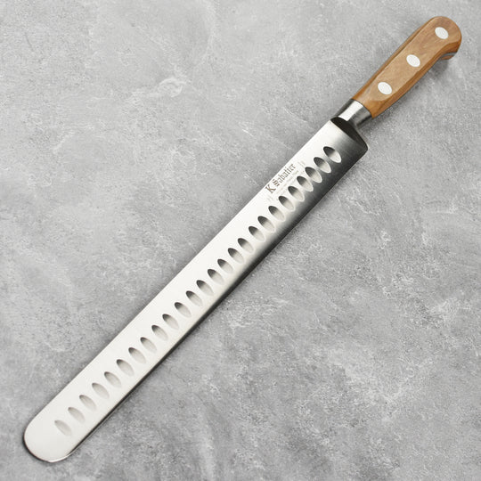 K Sabatier Olive Wood 12" Hollow Edge Slicing Knife