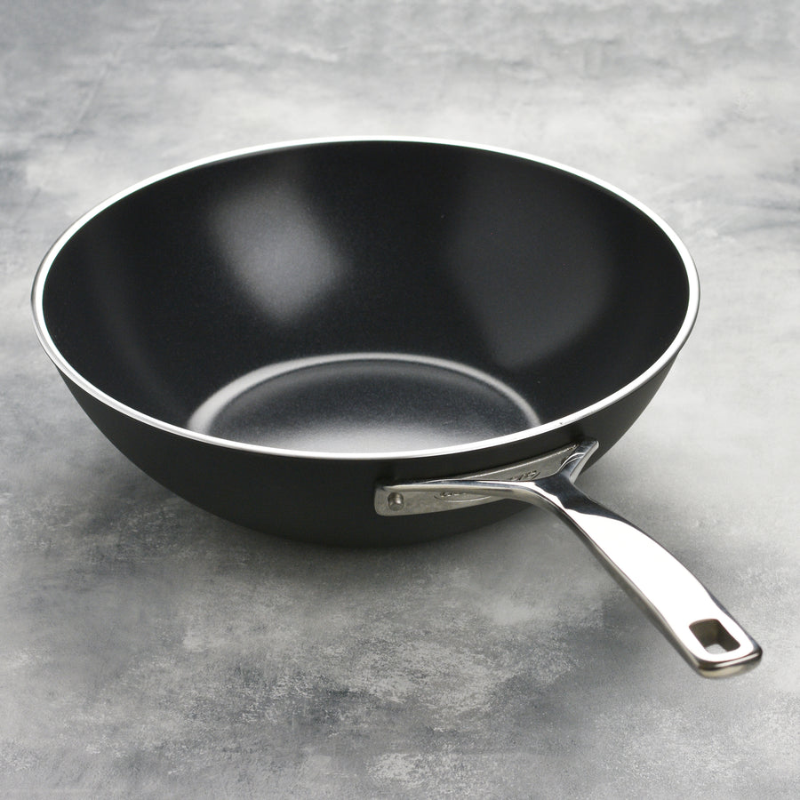 Demeyere AluPro 12" Ceramic Nonstick Flat Bottom Wok