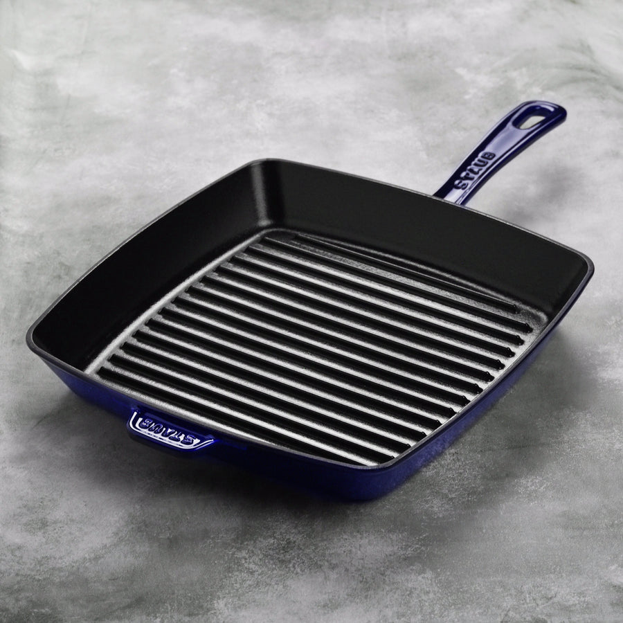 Staub 12" Sapphire Blue Square Grill Pan