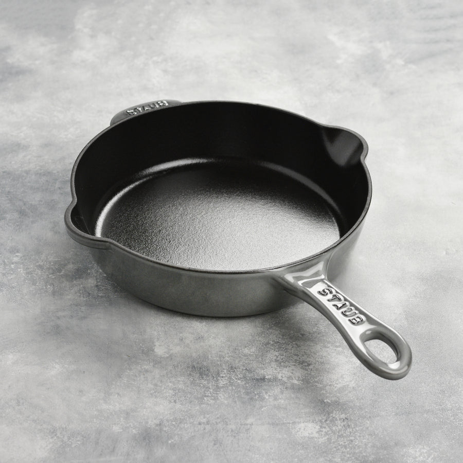 Staub 8.5" Graphite Gray Cast Iron Deep Traditional Skillet