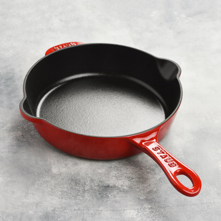 Staub 8.5" Cherry Red Cast Iron Deep Traditional Skillet