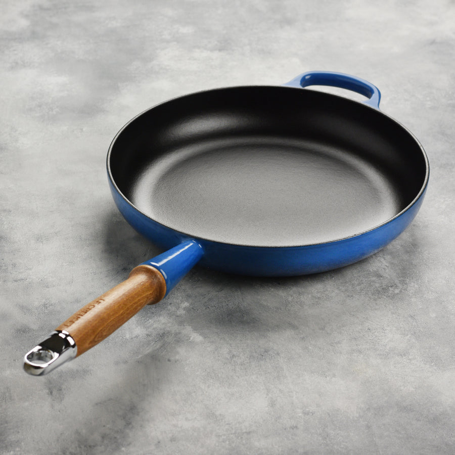 Le Creuset Cast Iron 10.25" Marseille Fry Pan with Wood Handle