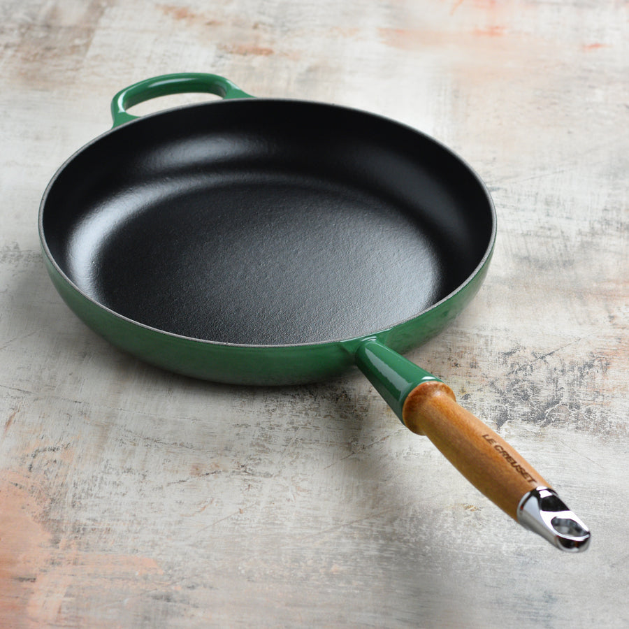 Le Creuset Cast Iron 10.25" Artichaut Fry Pan with Wood Handle