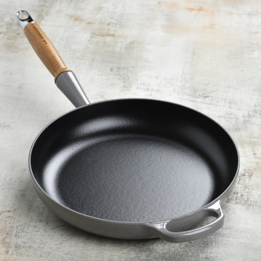 Le Creuset Cast Iron 10.25" Oyster Fry Pan with Wood Handle