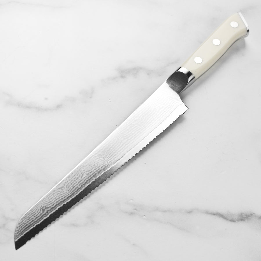 Zanmai Classic Damascus Corian 9" Bread Knife