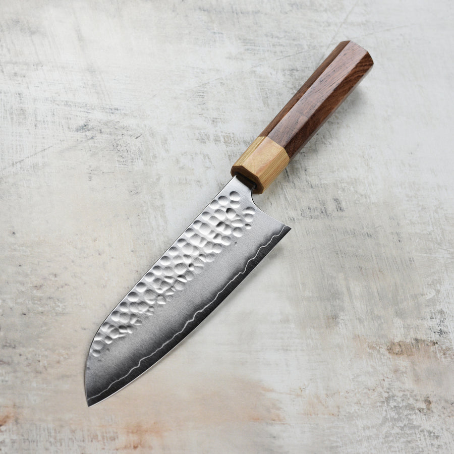 Yoshimi Kato Forged Ginsan Stainless Clad 6.7" Santoku