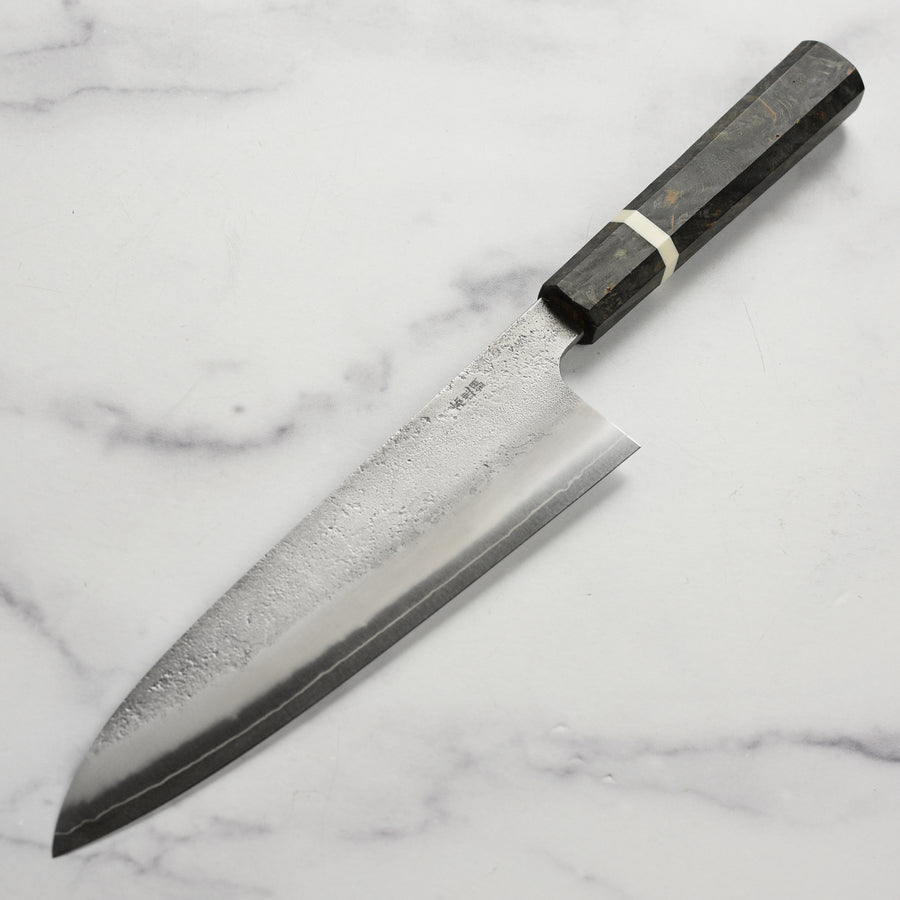 Yoshikane SKD Nashiji Stainless Clad 8.25" Gyuto, Extra Tall