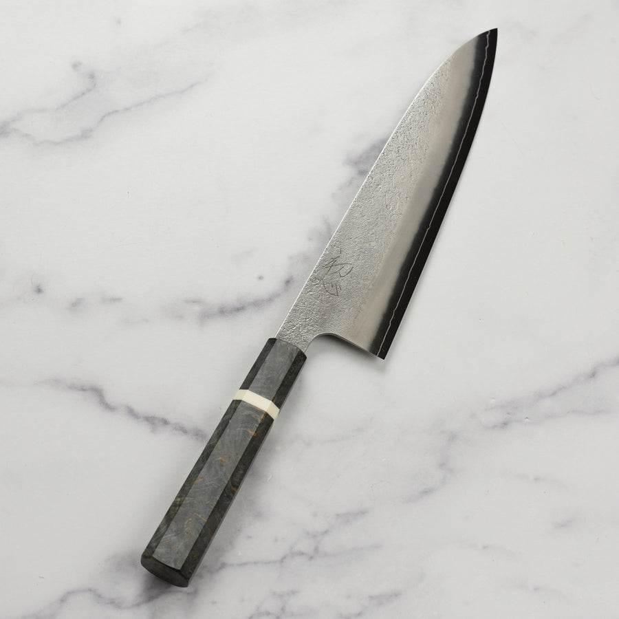 Yoshikane SKD Nashiji Stainless Clad 8.25" Gyuto, Extra Tall