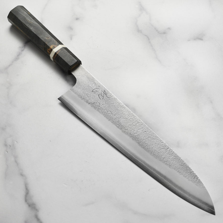 Yoshikane SKD Nashiji Stainless Clad 10.6" Gyuto, Extra Tall