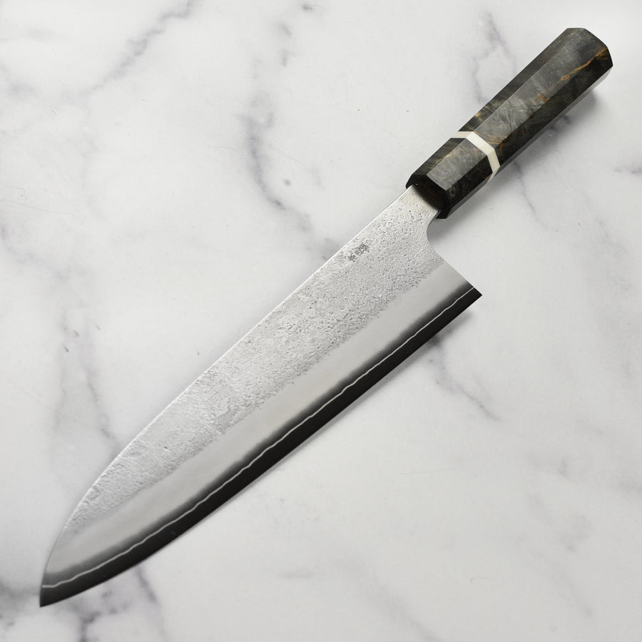 Yoshikane SKD Nashiji Stainless Clad 10.6" Gyuto, Extra Tall