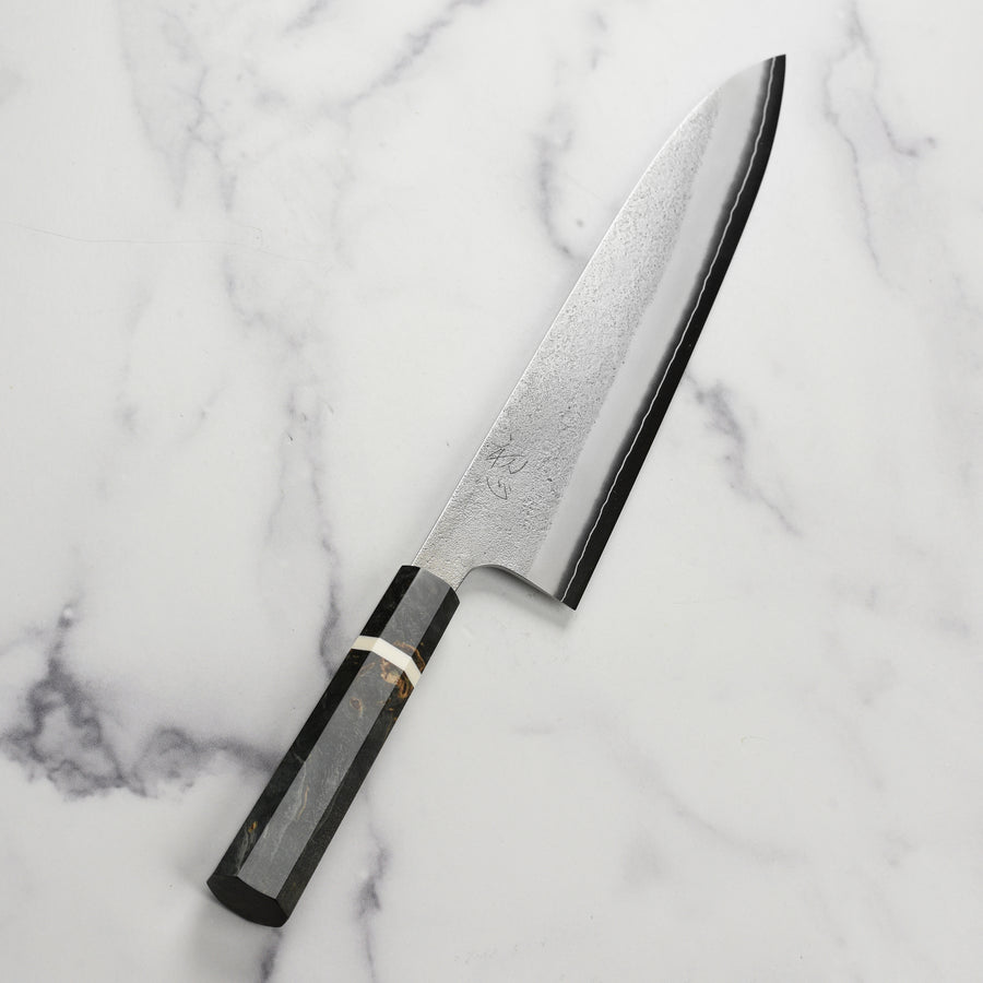 Yoshikane SKD Nashiji Stainless Clad 10.6" Gyuto, Extra Tall