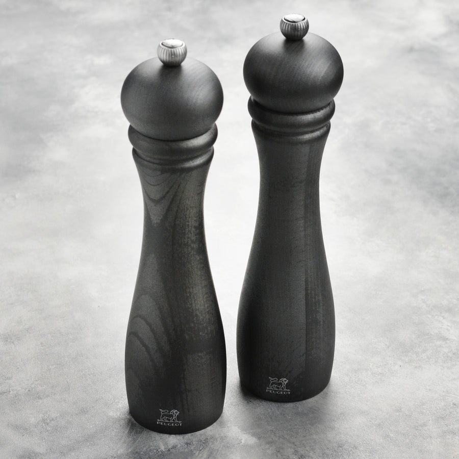 Peugeot Checkmate Graphite 10" Salt & Pepper Mill Set