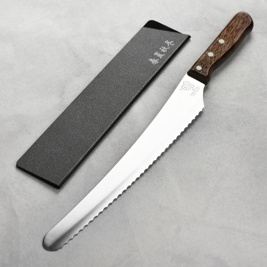 Japanese Bread Knife with Blade Guard, 10.6"