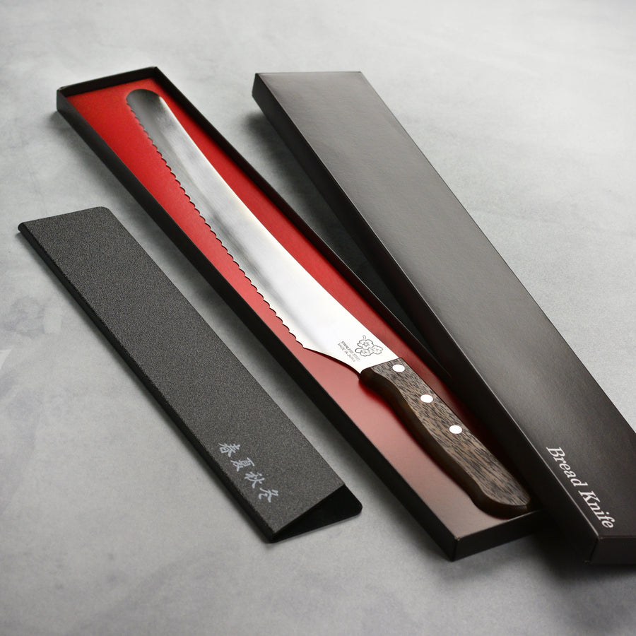 Japanese Bread Knife with Blade Guard, 10.6"