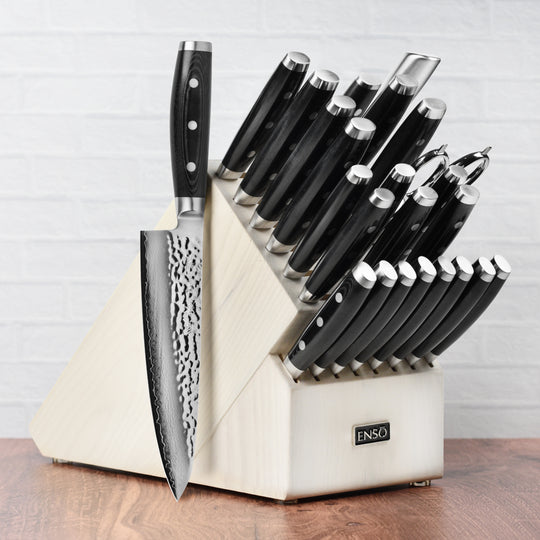 Enso HD 25 Piece Gray Ash Knife Block Set