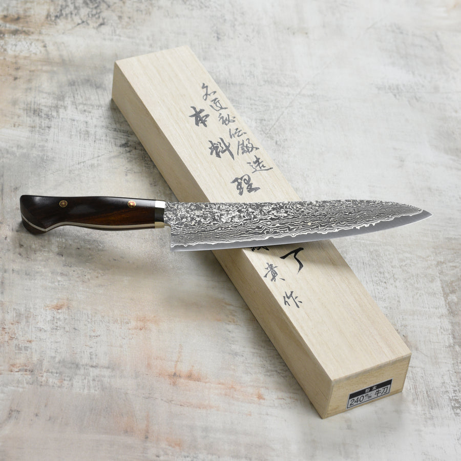 Shigeki Tanaka Hand-Forged R2 Damascus 9.4" Gyuto