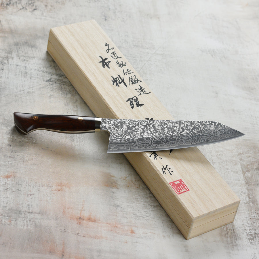 Shigeki Tanaka Hand-Forged Damascus Japanese Knife