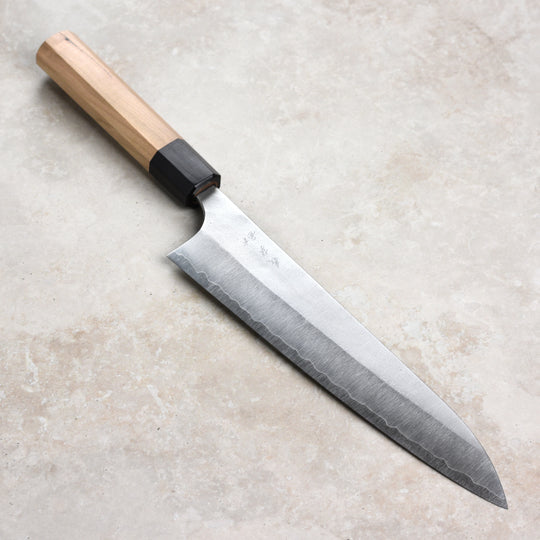 Yoshimi Kato Ginsan Nashiji Stainless Clad 8.25" Gyuto