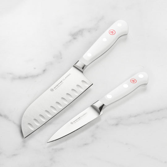 Wusthof Classic White 5" Santoku & Paring Knife Set