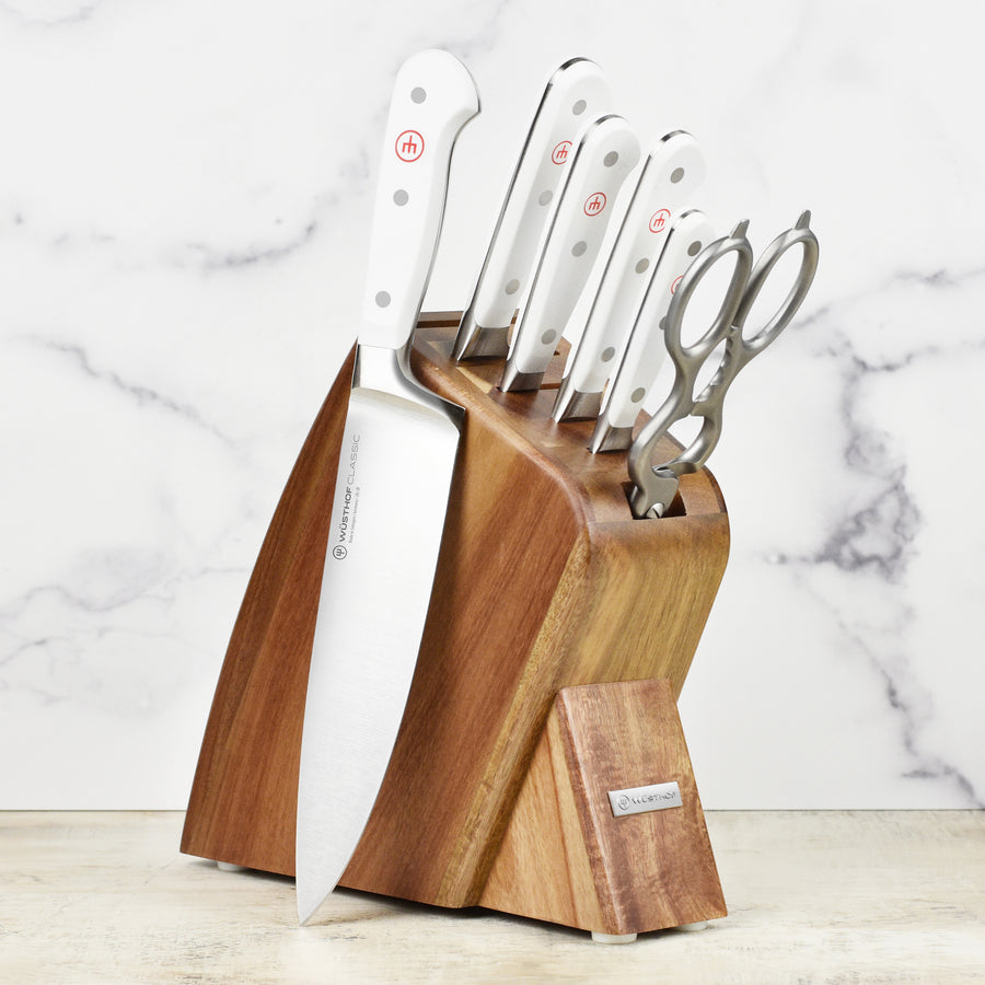 Wusthof Classic White 7 Piece Slim Knife Block Set