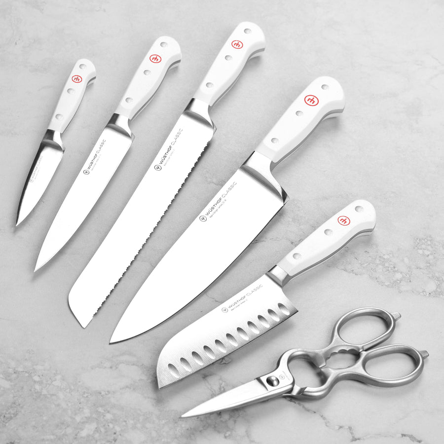 Wusthof Classic White Slim Knife Block Set - 7 Piece – Cutlery and