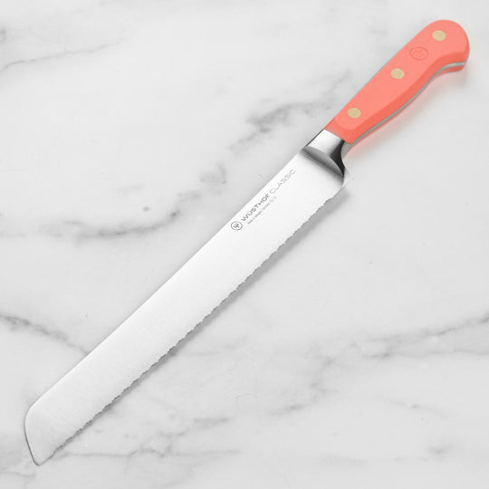 Wusthof Classic Coral Peach 9" Double Serrated Bread Knife