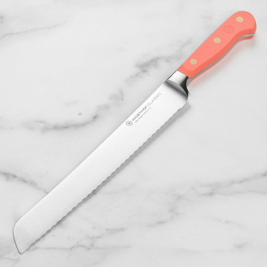 Wusthof Classic Coral Peach 9" Double Serrated Bread Knife
