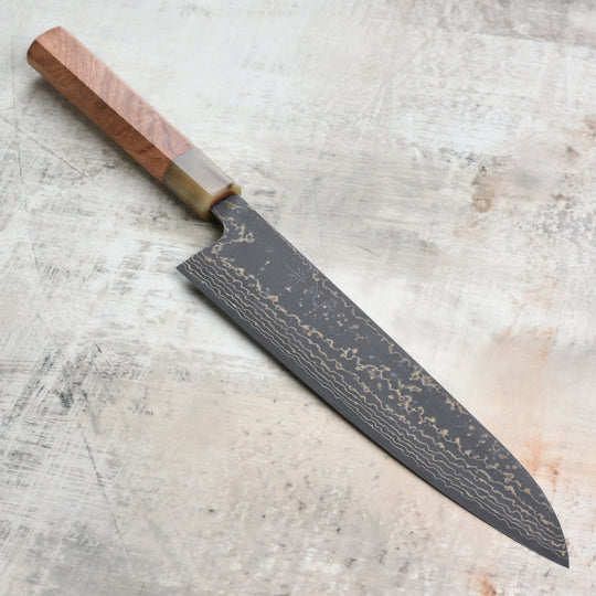 Saji Black Gold Damascus 9.4" Gyuto, Quince Wood