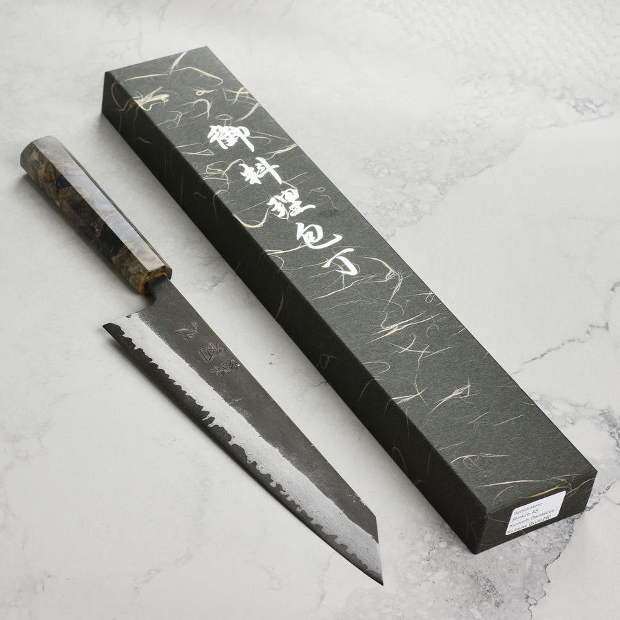 Hatsukokoro Shinkiro Kiritsuke Gyuto by Nihei, 240mm Aogami Super